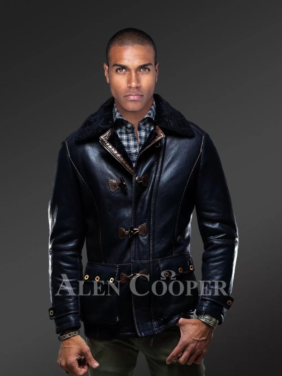 Men Alen Cooper Shearling Coats | Shearling Winter Coat For Men ...